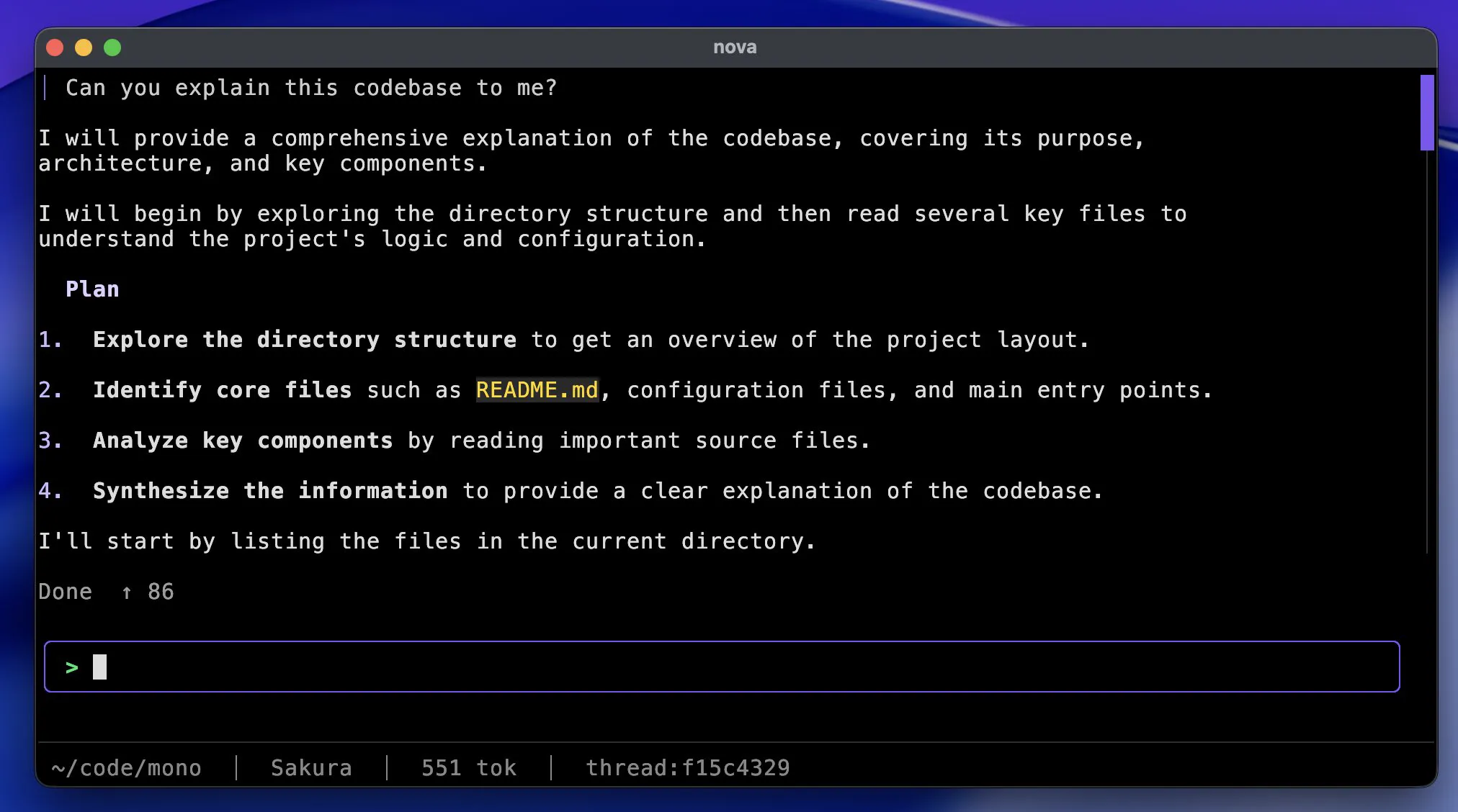 Dekipi Nova Code, agentic coding in your terminal